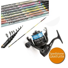 Combo Canna Trabucco Hydrus RTX Lake Trout 1-5 g - Mulinello Hydrus FD 1000