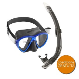 Combo Cressi Maschera Fiji + Snorkel Gamma Blue