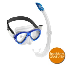 Combo Cressi Maschera Samoa + Snorkel Mexico Blue