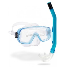 Combo Cressi Maschera Sirena + Snorkel Island 2.0 Aqua